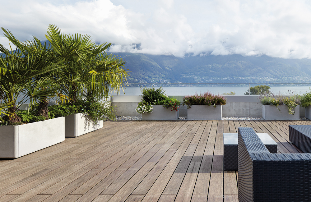 Terrasse en bambou
